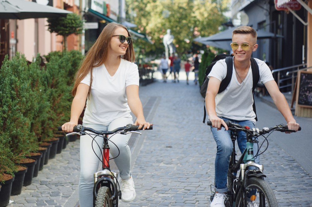 man and woman ebike man and woman ebike